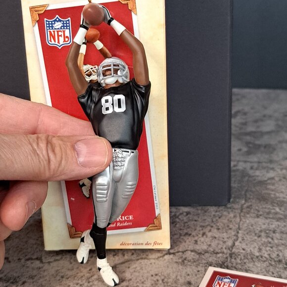 2003 Jerry Rice (Oakland Raiders) Christmas Ornament Hallmark Keepsake w Card - Picture 1 of 9
